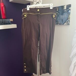 7 for $30 CACHE Gold Trimmed Capri Pants